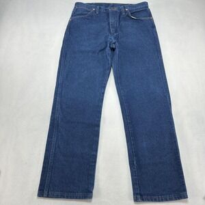 Vintage Wrangler 13MWZ Jeans Mens 34x30 Blue Cowboy Cut Straight Denim (32x29)